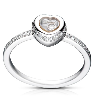 Chopard Miss Happy Weißgold & Diamant Herzring 829009 Neu