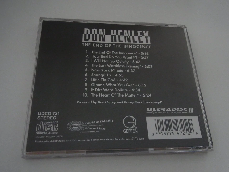 Don Henley / The End of the Innocence MFSL CD ( 24 Karat Gold ) USA - Bild 2 von 3