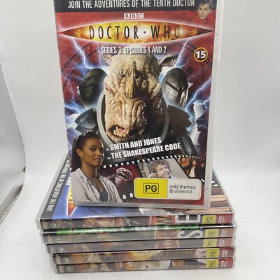 Dr Who bulk Bundle 6 DVDS As Shown In Pictures Region 4 & 2 Free Fast Post