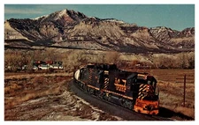 postcard RIO GRANDE 5328 EMD SD45 GP40 Freight Train A7530