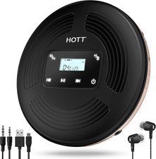 Portable CD Player with Bluetooth and FM Transmitter with Touch Buttons Backligh
