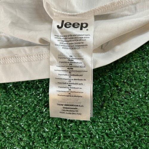 T-shirt grafica Jeep design montagna manica corta top bianco verde uomo grande - Foto 5 di 9