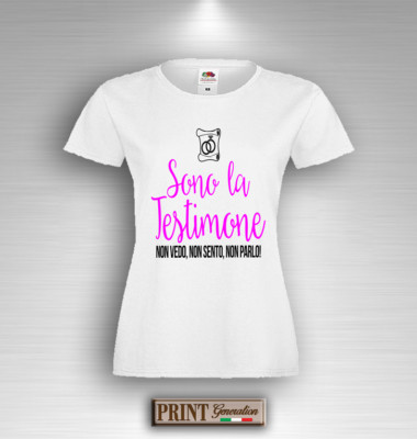 Testimone Maglietta Per Addio Al Nubilato T-shirt Addio Al