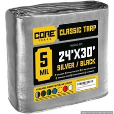 Core Tarps Classic 5 Mil Tarp Cover Waterproof UV Resistant Rip and Tear roof