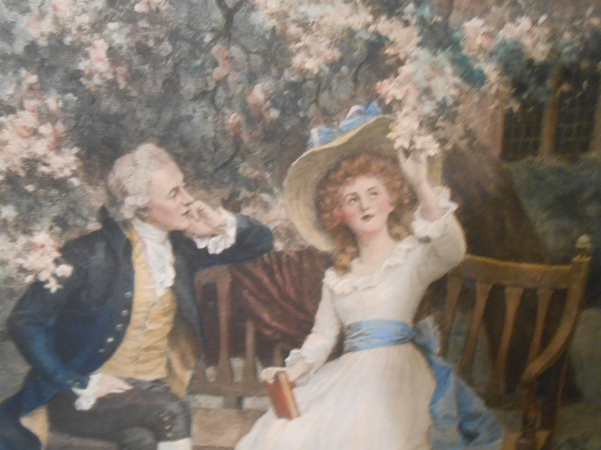 rare C. Haich Wood victorian print large size, detailed art 18 3/4
