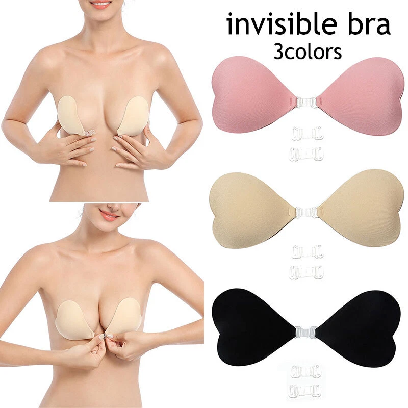 Silicone Self-Adhesive Stick On Push Up Gel Strapless Invisible Backless Bra