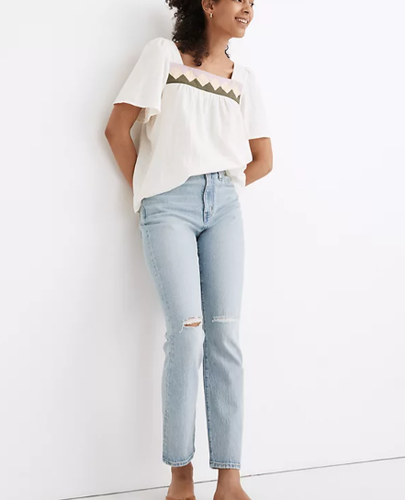 Slim Crop Boyjean in Dumas Wash 