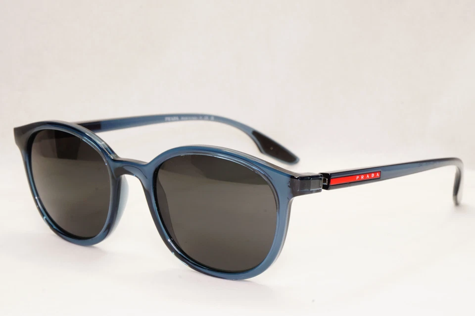 Gafas de sol Prada azul Avio transparente negro redondo PS03NV VPS 03NN CZH-1O1 51 mm Foto 3 de 4