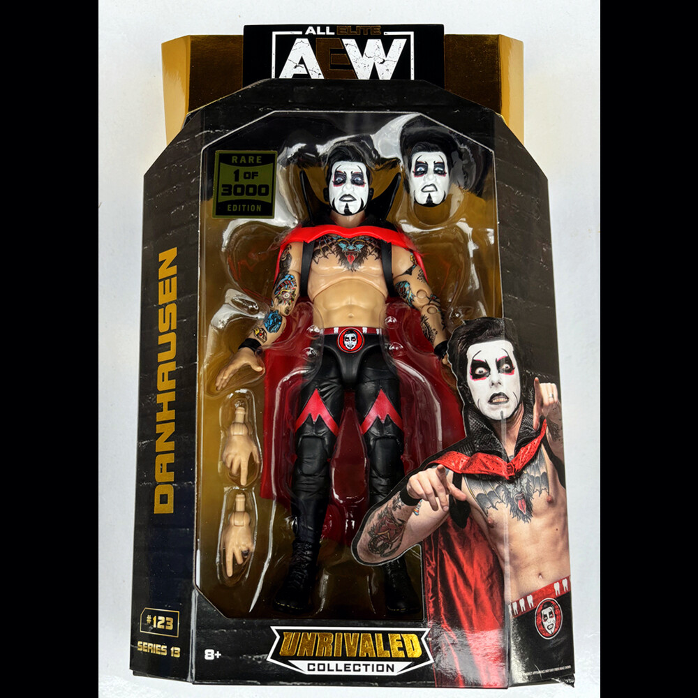 Rare 3000 AEW Unrivaled 13 Danhausen Elite Wrestling Action Figure WWE ...