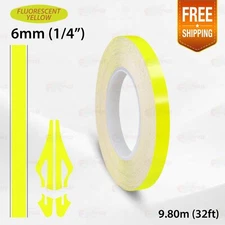 BRIGHT YELLOW 1/4" 6mm PIN STRIPE Car Model Streamline TAPE Decal Vinyl Sticker