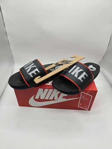 Nike Men's Offcourt Slip On Slide Sandals BQ4639-023, Dark Ske Gry/Red/Metallic - Picture 7 of 7