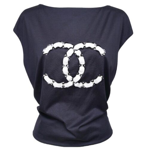 chanel+cc+logo+t+shirt+women.+Size+34.+Retail+900. for sale online