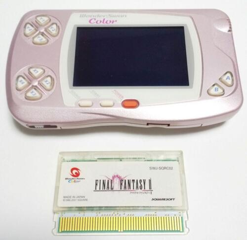 Bandai WonderSwan Wonder Swan Color Pink Console Final Fantasy 2 Set Square - Afbeelding 1 van 5