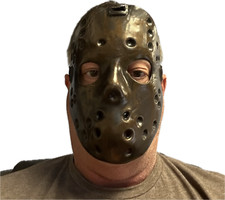 Adult Hammered Bronze Jason Hockey Full Face Mask Steampunk Halloween Costume