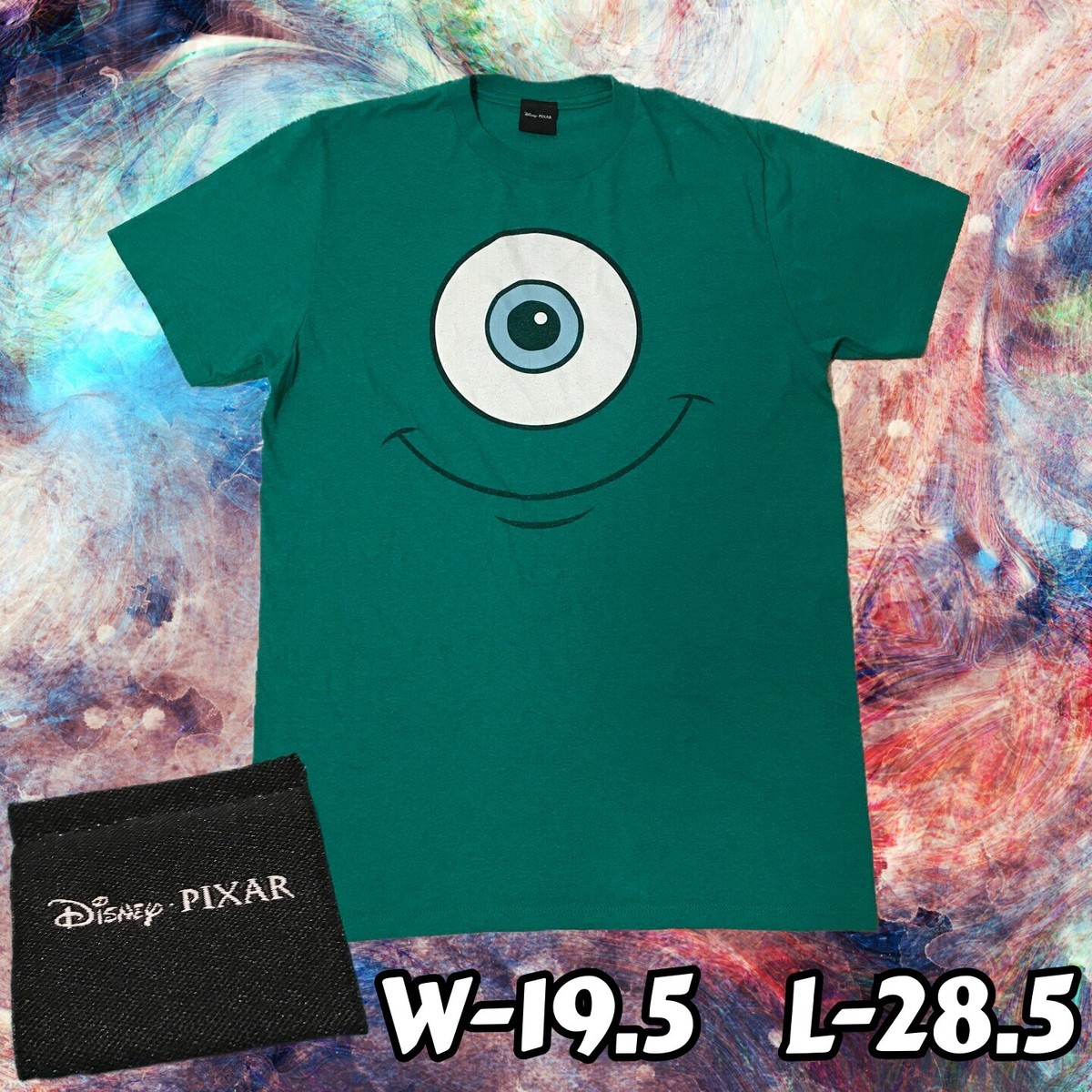 Disney Pixar Monsters Inc. Mike Wazowski T Shirt Green Big Graphic Y2K Sz  Medium | eBay
