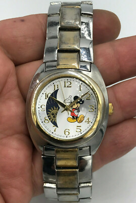 Sun moon Mickey mouse watch RARE Mickey Mouse Disney x Lorus “Triple Calendar” Sun  main image 3