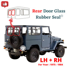 Par de juntas de goma de vidrio para puerta trasera Toyota Land Cruiser FJ40 BJ40 (1975-1984)