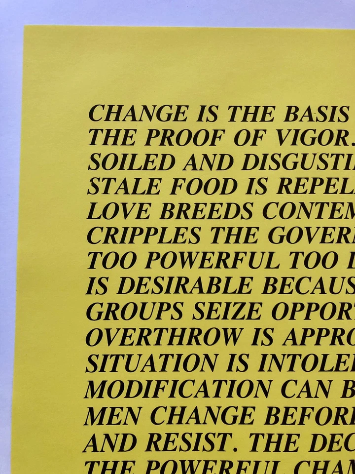Impresión litográfica offset ensayo inflamatorio Jenny Holzer 17" x 17" (1979-82) Foto 2 de 2
