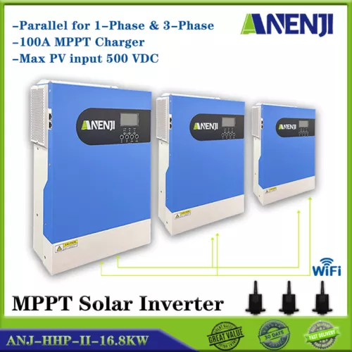 16800w Solar Inverter Mppt Off-grid Hybrid 230vac 48vdc 500vdc 100a With Wifi