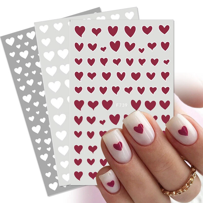 Red best sale nail stickers