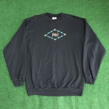 Vintage Maui Hawaii Mens Sweatshirt Black Size XL Embroidered USA Made