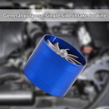 Universal Car Air Intake Turbonator Single Fan Turbine Gas Fuel Saver Turbo Blue