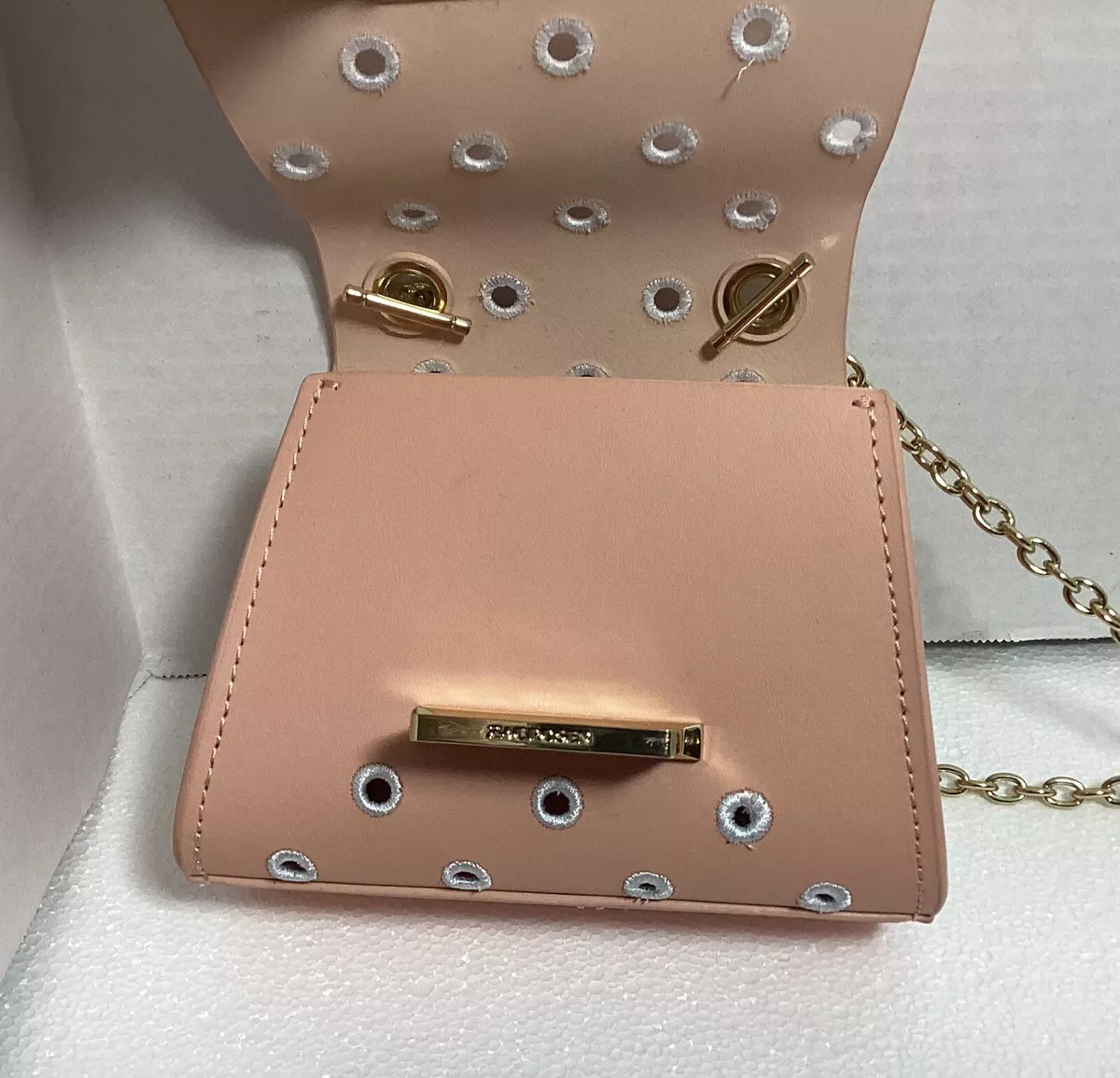 ZAC POSEN PINK MINI CROSSBODY HANDBAG HALLMARKED