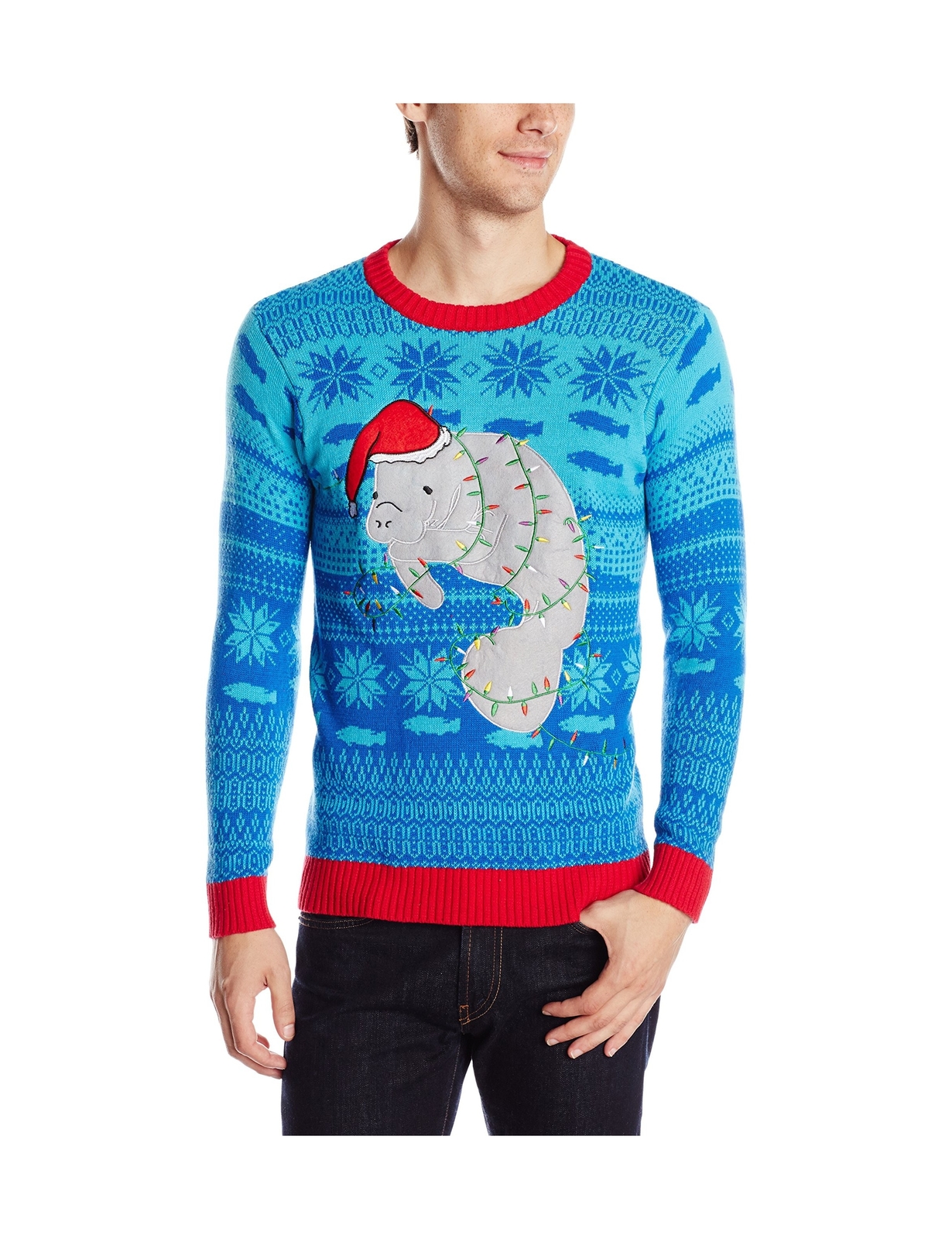 Manatee Ugly Christmas Sweater 