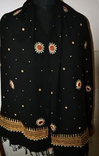 EXOTIC BEADED EMBROIDERY FASHIONABLE PARTY WEDDING GIFT SHAWL CASHMERE PASHMINA