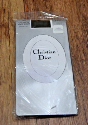 Vintage Christian Dior Chevron Kniestrümpfe/Pop Socken Sandale Zehe US 8,5-11