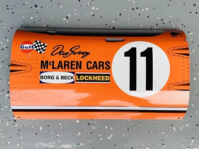 #ad WOW Curved McLaren Dan Gurney M14A F1 Formula 1 Race Car Door Style Sign $59.00