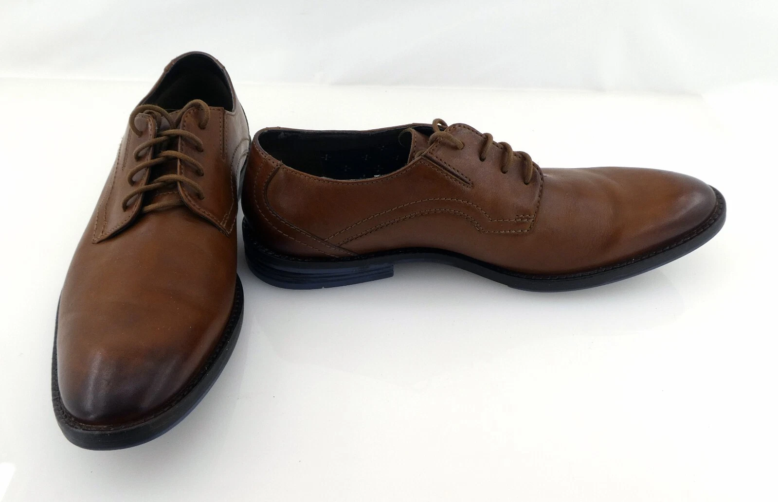 Scarpe Clarks Prangley Walk abito Oxford marrone inglese taglia 8 5
