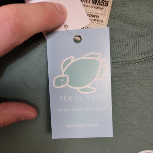 NWT Comfort Wash Shelly Cove Seafoam Green Mens Medium Short Sleeve Shirt - Picture 9 of 9