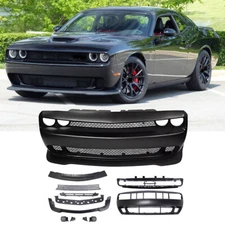 For 15-23 Dodge Challenger Full Front Bumper Cover & Grille & Lip Hellcat Style