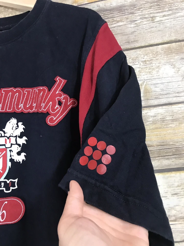 Camiseta Drunknmunky Hip Hop Para Hombre XL Azul Marino Rojo Manga Corta 1996 Foto 3 de 4