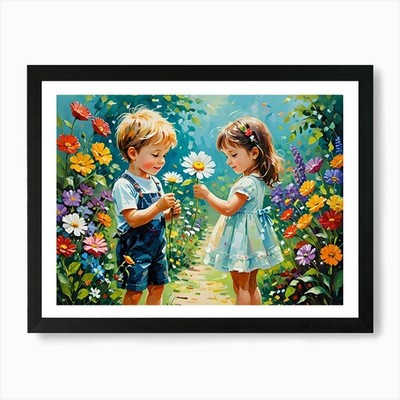 Liebe in der Luft Kunstdruck gerahmt Wandbild Poster Leinwanddruck Bild