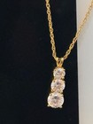 Three Stone Round Cubic Zirconia 925 Pendant Necklace by Stauer — photo 5