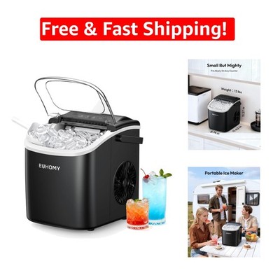Luxury Portable Ice Maker: 26lbs Ice Daily, Self-Cleaning, Perfect for Parties