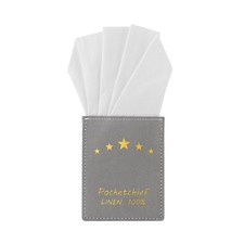Pre-Folded White Linen Pocket Squares for Men Handkerchief Accessories Pocket...
