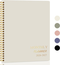 2026-2027 Monthly Planner - 2 Year Monthly Planner 2026-2027, Hard Cardboard Cov