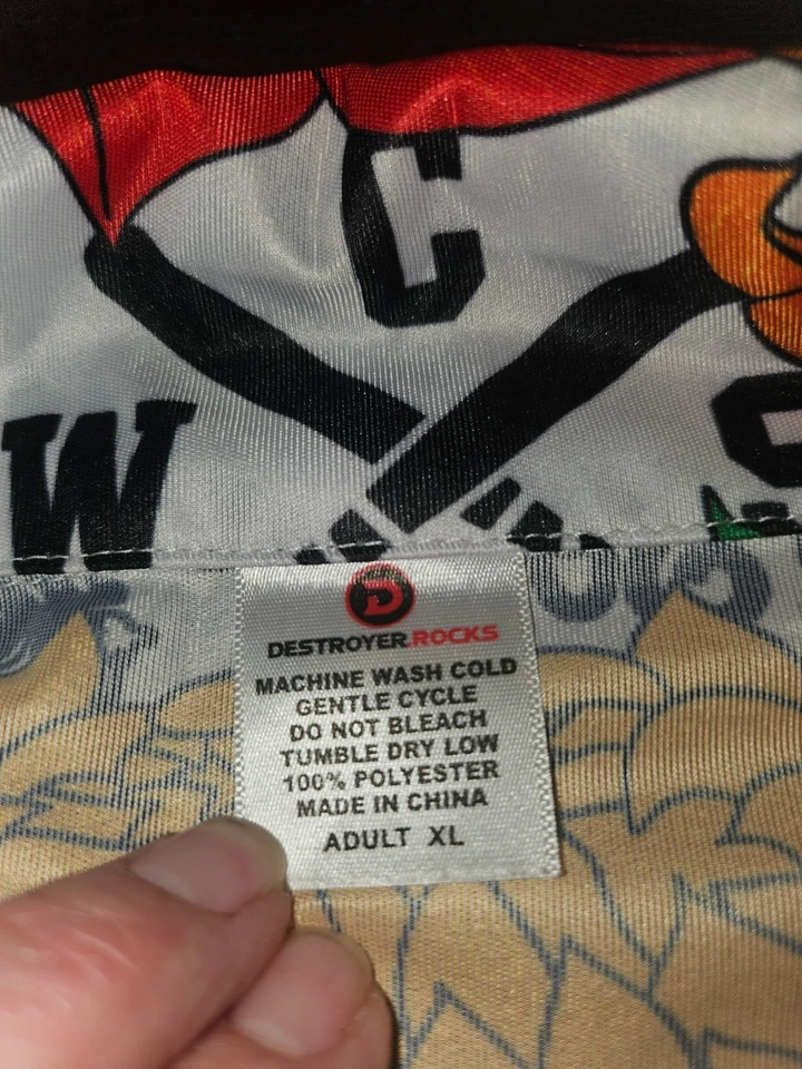 Camisa Botón Floral Chicago White Sox XL Colorida Destructor Hawaiano Rocas Foto 3 de 4