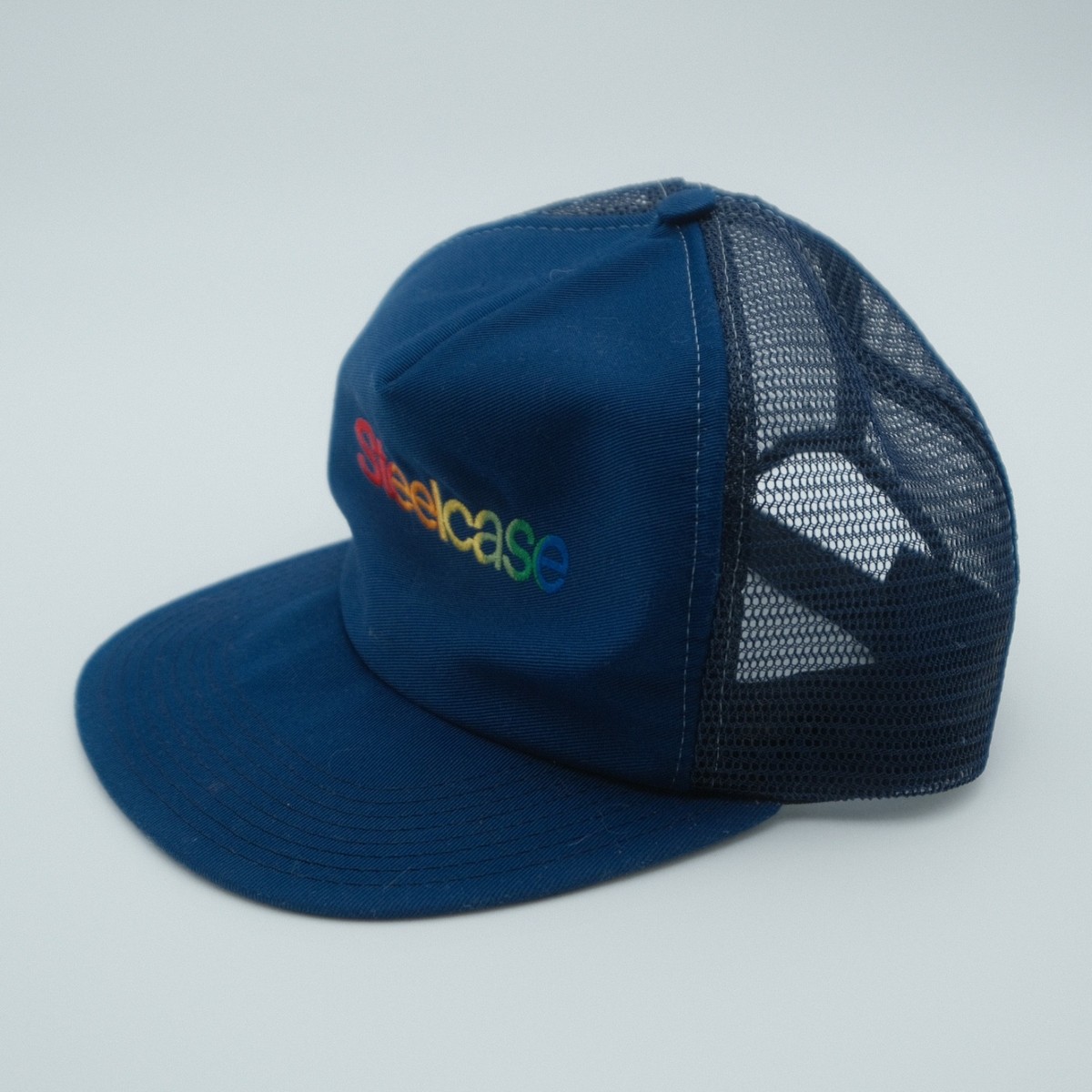 Vintage Steelcase Furniture Mid Century Trucker SnapBack Hat Mesh Embroidered View 6