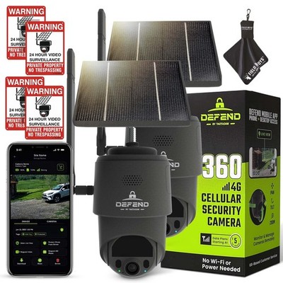 TACTACAM   Defend 360 Cellular Security Camera, 4K Photos, 1080p Video, Solar...