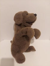 Folkmanis Sitting Dog Hand Puppet Full Body 15" Puppy Brown Toy Stuffed Animal