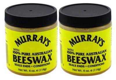 Murrays Beeswax Hair Wax 4 Ounce Pack of 2 Perfect for Dreadlocks and Styling