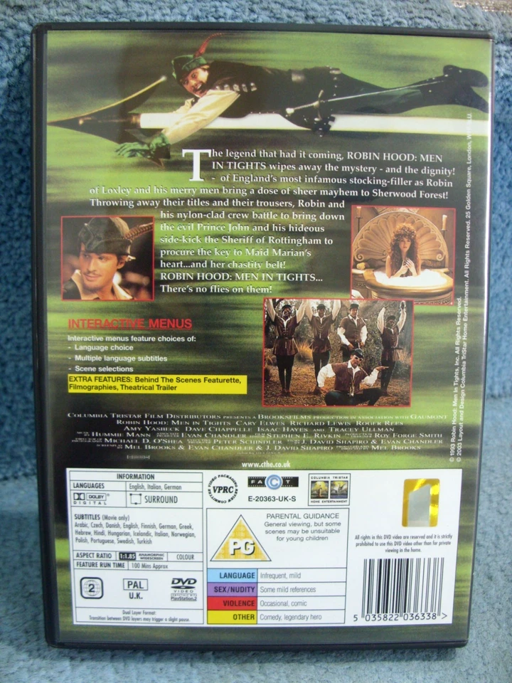 Robin Hood Men in Tights (DVDR2) 1993 Gary Ewes 100mins+Extras (BARGAIN) - Image 2 of 4