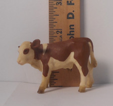 Brown and White HEREFORD BULL CALF by Schleich/ toy/ cow/ RETIRED