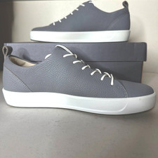 ECCO Soft 8 Ladies Tie Fashion Sneaker Wild Dove Pigeon Sauvage Gray 10-10.5 NWB