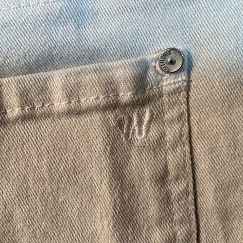 Wallflower White Denim Distressed Overalls Shorts Romper Summer Casual - L - Picture 6 of 8