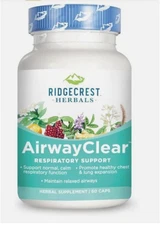 Ridgecrest Airway Clear Natural Respiratory Relief, 60 Vegan Capsules
